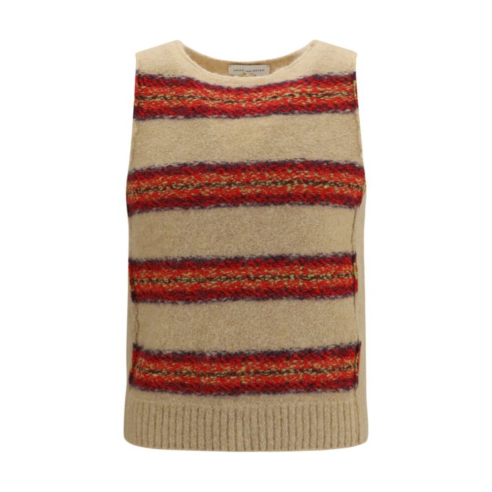 Dries Van Noten Men Striped Sleeveless Sweater Vest